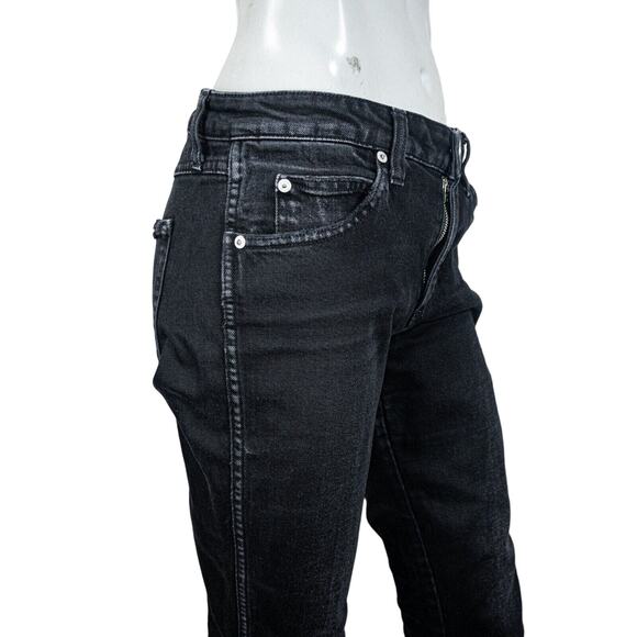 AMO Denim Women's Stix Crop Jeans in Washed Black Size 28 - Picture 9 of 10